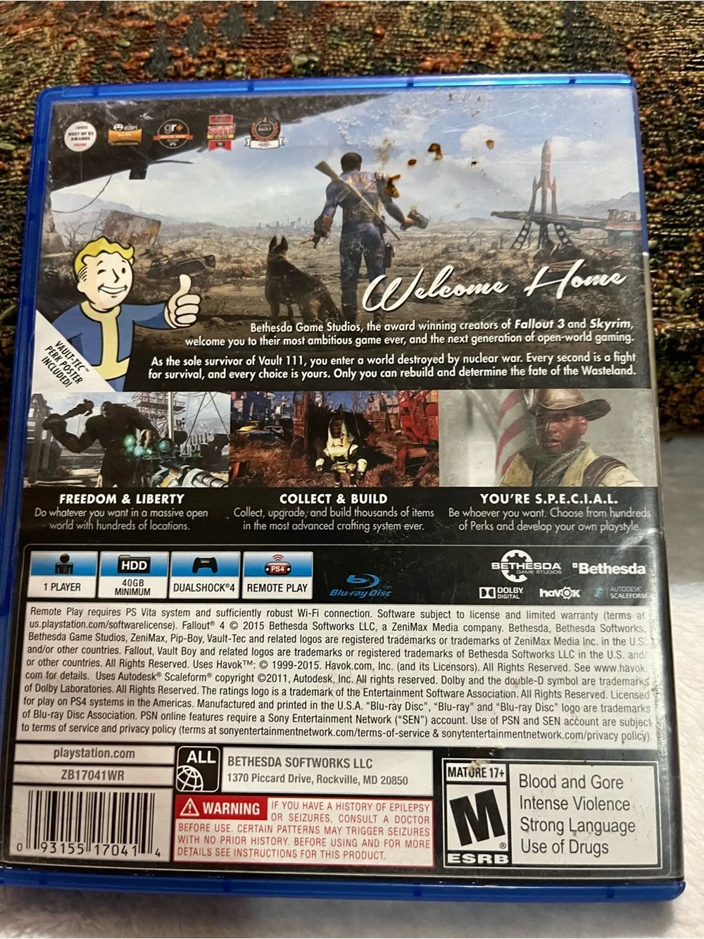 Fallout 4 (PS4) Video Game - Black Cover